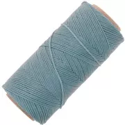 Linhasita Waxed Flat Yarn Spool for Macramé, 1.4 mm - Blue-Gray (549) x 167 m