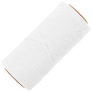 Linhasita Waxed Flat Yarn Spool for Macramé, 1.4 mm - White (BCO ALV), 167 m