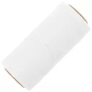Linhasita Waxed Flat Yarn Spool for Macramé, 1.4 mm - White (BCO ALV), 167 m