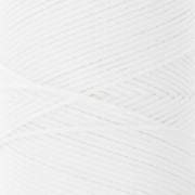 Linhasita Waxed Flat Yarn Spool for Macramé, 1.4 mm - White (BCO ALV), 167 m