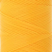 Linhasita Waxed Flat Yarn Spool for Macramé, 1.4 mm - Golden Yellow (218), 167 m