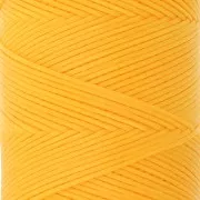Linhasita Waxed Flat Yarn Spool for Macramé, 1.4 mm - Golden Yellow (218), 167 m