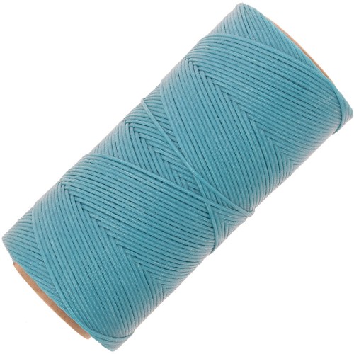 Linhasita Waxed Flat Yarn Spool for Macramé, 1.4 mm - Turquoise (229) x 167 m