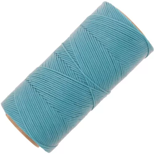 Linhasita Waxed Flat Yarn Spool for Macramé, 1.4 mm - Turquoise (229) x 167 m