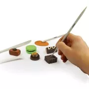 Set of 8 plastic modelling tools for polymer clay - White x1