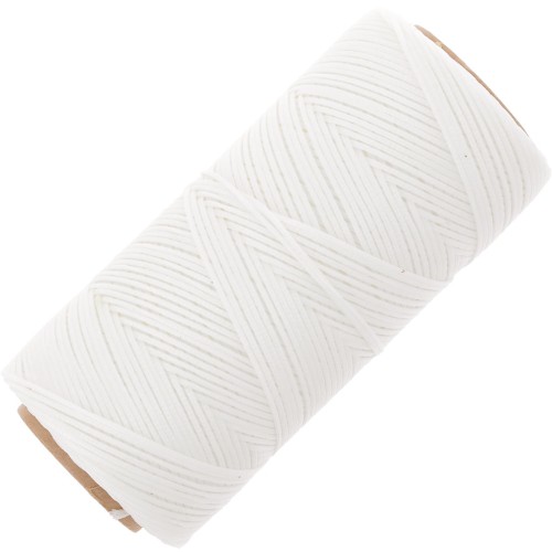 Linhasita Waxed Flat Yarn Spool for Macramé, 1.4 mm - Natural, 167 m