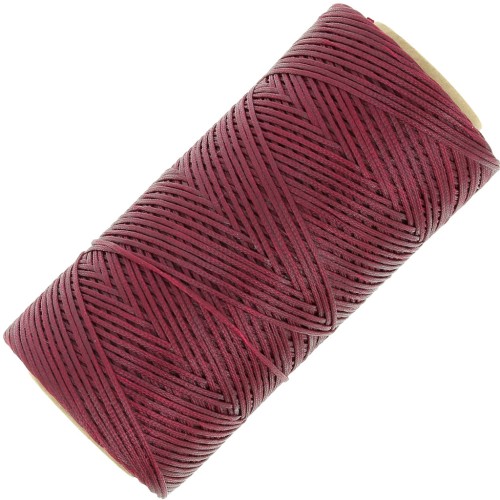 Linhasita Waxed Flat Yarn Spool for Macramé, 1.4 mm - Burgundy (60) x 167 m