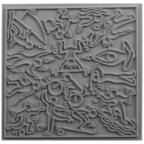 90mm Texture plate for polymer clay - Sports pattern x1