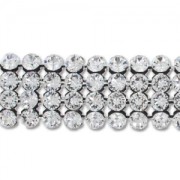 PureCrystal Crystal Mesh Hotfix 40001 4 rows 11 mm Crystal  x5cm|raw }}