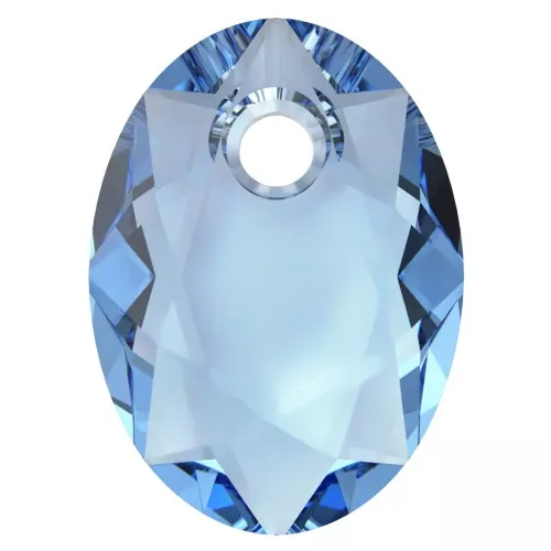 9mm PureCrystal 6438 Elliptic Cut Pendant - Reinvented Cool Blue x1