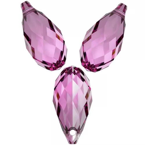 13x6.5mm PureCrystal 6010 Drops - Dark Rose x1