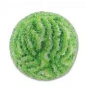 Round bead  with beads inclusions 20mm Green x1