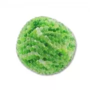 Round bead  with beads inclusions 14mm Green x1