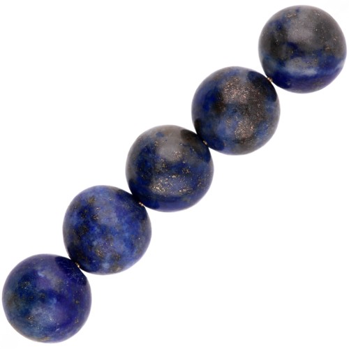 6 mm round gemstone beads - Lapis Lazuli x15