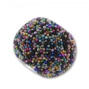 Round bead  with beads inclusions 14mm Multicolor x1|raw }}