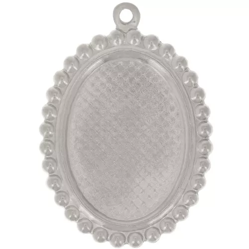 27.5x19.5mm 304L stainless steel Oval pendant for 18x13mm cabochon x1