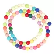 Bead Round beads assortment of synthetic Howlite 6mm Multicolore