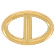 17.5x11 mm Nautical Link Spacer - Gold-Plated 316L Stainless Steel x1