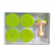 Set of 5 silicone stamps 8cm wooden handle|raw }}