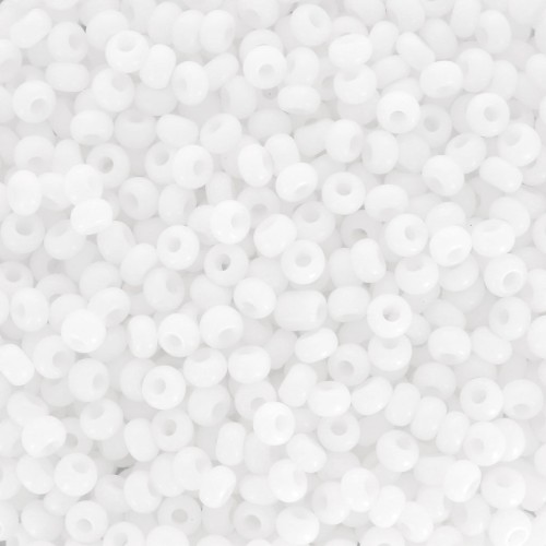 Preciosa Seed beads 9/0 2.5 mm - White opaque x250g