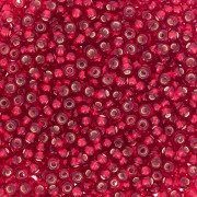 Preciosa Seed beads 11/0 2 mm - Ruby Silver Lined x20g|raw }}