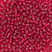 Preciosa Seed beads 11/0 2 mm - Ruby Silver Lined x20g