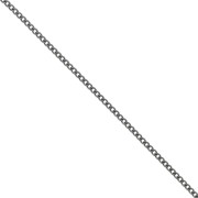 3mm 925 Sterling silver Curb Chain - black rhodium x20cm