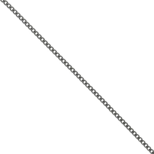 3mm 925 Sterling silver Curb Chain - black rhodium x20cm