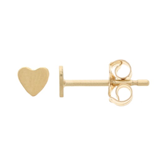 3.5mm Mini Heart Earrings - Gold Filled x2