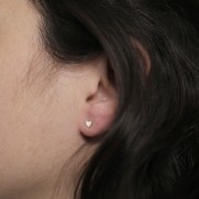 3.5mm Mini Heart Earrings - Gold Filled x2