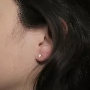 3.5mm Mini Heart Earrings - Gold Filled x2