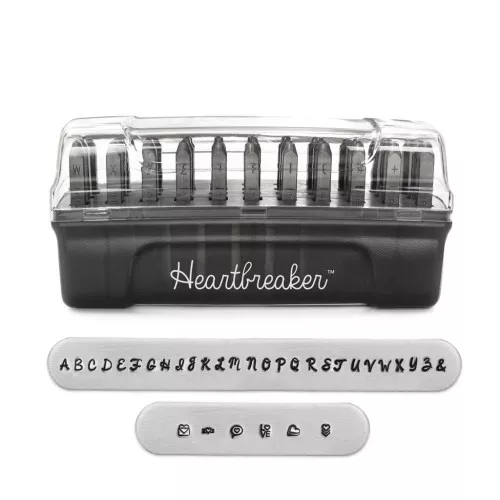 3mm Punches ImpressArt Signature for steel Alphabet Majuscules HEARTBREAKER x33