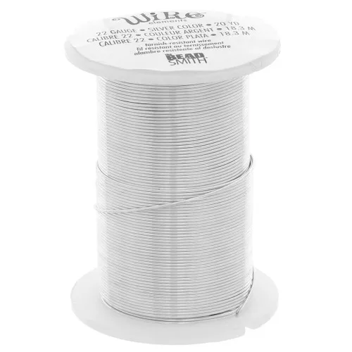 0.64mm Semi-hard copper wire - Silver Tone anti-tarnish x18.3m