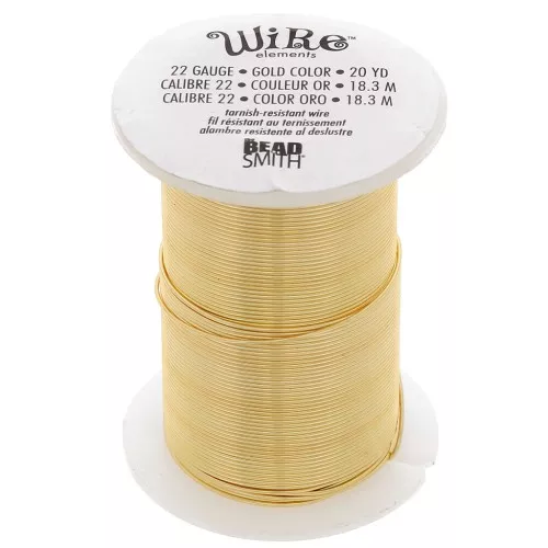0.64mm Semi-hard copper wire - Gold Tone anti-tarnish x18.3m