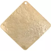 35x35mm Hammered rhombus pendant - Fine gold plated x1
