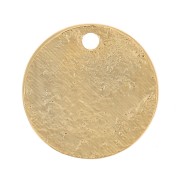 10.5mm Round sequin hammered effect - Fine gold plated x1|raw }}