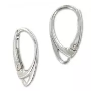 925 Sterling Silver 18 mm leverback earrings x2