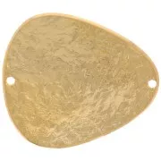 29x25mm Rounded triangle spacer hammered effect - Fine Gold-plated x1