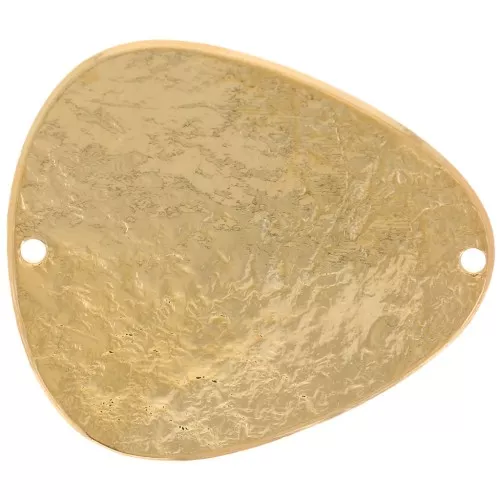 29x25mm Rounded triangle spacer hammered effect - Fine Gold-plated x1