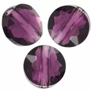 Perle ronde plate -  8 mm - Thin Round PureCrystal 5034  - Amethyst x1