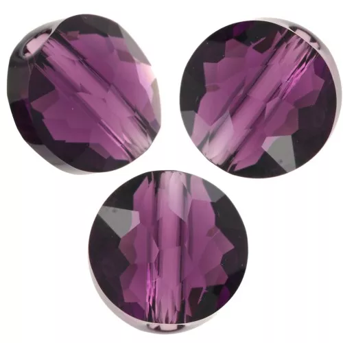 8mm Thin Round PureCrystal 5034 Round - Amethyst x1