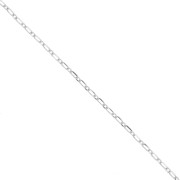 Cable chain Rectangular links chain (1x1) 2mm 925 Sterling Silver x1m|raw }}