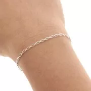 Cable chain Rectangular links chain (1x1) 2mm 925 Sterling Silver x1m