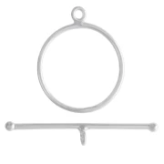 T-Clasp, 22.5 mm - 925 Sterling Silver x1