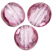 8mm Thin Round  PureCrystal 5034 Round - Dark Rose x1