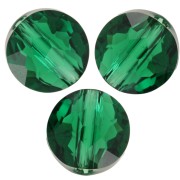 6mm Round beads - Thin Round  PureCrystal 5034 - Majestic Green x6
