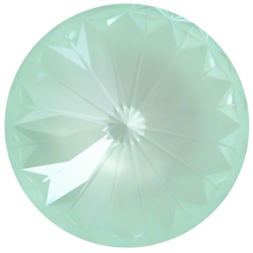 14mm Cabochon PureCrystal 1122 Rivoli - Crystal Soft Mint Ignite x1