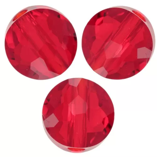6mm Round beads - Thin Round PureCrystal 5034 - Light Siam x6