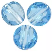 6mm Round beads - Thin Round  PureCrystal 5034 - Aquamarine x6