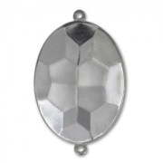 Stick-on setting PureCrystal 4127 30x22 mm Rodhium tone 2 loops x1|raw }}